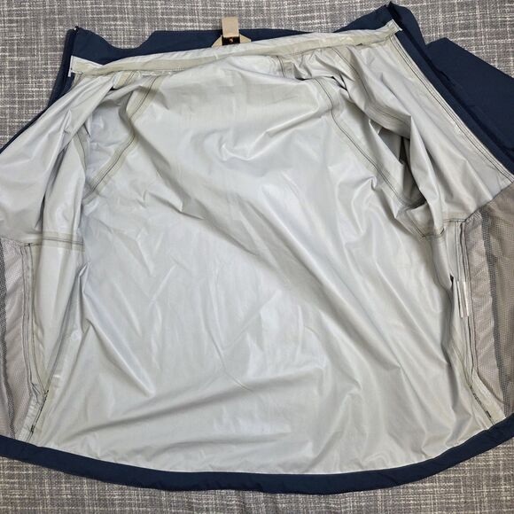 Woolrich Windbreaker Jacket Women's L Hood Lightweight Raincoat "Blueberry" - Picture 7 of 11